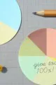 Pie chart stickie notes