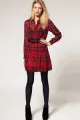 Motel Scarlet Dress in Tartan Chiffon
