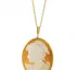 14.0mm Shell Cameo Pendant in 18K Gold Over Sterling Silver