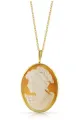 14.0mm Shell Cameo Pendant in 18K Gold Over Sterling Silver