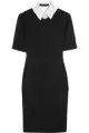 Interlock collared stretch-jersey dress