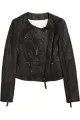 Jacey snakeskin-effect leather jacket