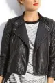 Cut 25 Washed Leather Jacket with Removable Sleeves