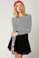 Striped Low Back Top
