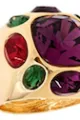 Kenneth Jay Lane Gold Multi Gem Ring with Amethyst Centre