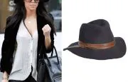 Kourtney Kardashian in a Hat Attack Medium Brim Fedora