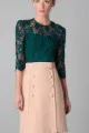 Milly Caterina Puff Sleeve Lace Top