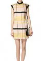 Pleated shift dress ($39.99), woven bag ($24.99)
