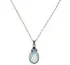Vatican Necklace, Silver Tone Blue Cameo Angel Pendant