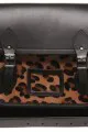 15" Leopard Pony Skin Pocket Satchel