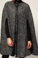 Just Female Bow Detail Cape Coat