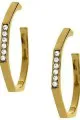Freeform Shape Hoop Earrings with Crystal Accents