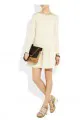 Dropped-waist stretch-wool dress