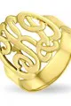 Gold Vermeil Custom Monogram Ring