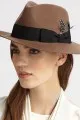Helene Berman Feathered Wool Felt Fedora