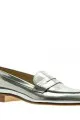 J. Crew Biella Metallic Penny Loafers