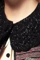 Metallic Hand Knit Crochet Collar