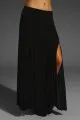Nation LTD Versailles High Slit Maxi Skirt in Black