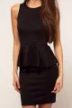Rare Peplum Pencil Dress With Open Back