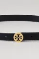 Tory Burch Skinny Leather Logo Belt