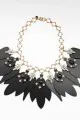 Tory Burch jeweled leaf necklace