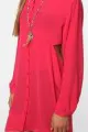 Silence & Noise Chiffon Cutout Shirtdress