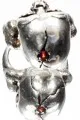 'Degas' Silver & Ruby Skull Ring