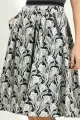 Floral Print Silk Skirt