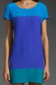 Amanda Uprichard Colorblock Dress in Blue