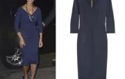 Beyonce in Victoria Beckham Navy Dress Beyonce in Victoria Beckham Navy Dress