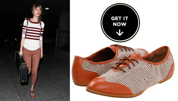 Taylor Swift in Cole Haan Kody Oxford Shoes