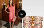 Zoe Saldana with Jimmy Choo Clutch Zoe Saldana with Jimmy Choo Clutch