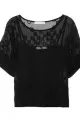 Embroidered silk-chiffon top