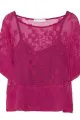 Embroidered silk-chiffon top