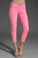 7 For All Mankind Crop Skinny in Hot Neon Pink