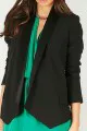 Haute Hippie Drape Front Jacket in Black