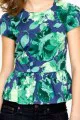 Peplum Top in Fresco Floral Sateen