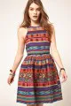 ASOS Skater Dress In Mexican Print