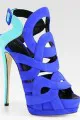 Giuseppe Zanotti Suede Colorblock Platform Sandals