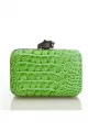 House of Harlow 1960 Marley Clutch in Lime Croc