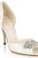 Ivory diamante leaf court shoes