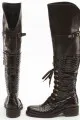 Kim Kardashian Cesare Paciotti Python & Leather Brown Riding Boots Size 36
