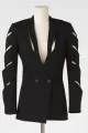 Kim Kardashian Max Azria Black Cut-Out Sleeve Blazer Size XXS