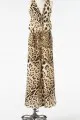 Kim Kardashian Roberto Cavalli Leopard Print V-Neck Sleeveless Jumpsuit Size 40