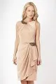 Light gold embellished waterfall dress