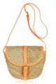 Marc by Marc Jacobs Preppy Straw Neon PVC Trimmed Woven Shoulder Bag