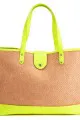 Neon Straw Beach Tote