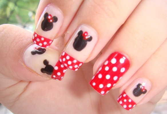4. Minnie Mouse Nail Art for Short Nails Step by Step - wide 11