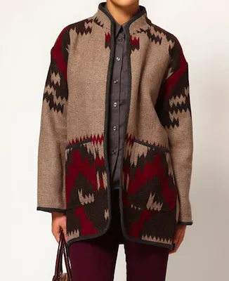 river island aztec coatigan
