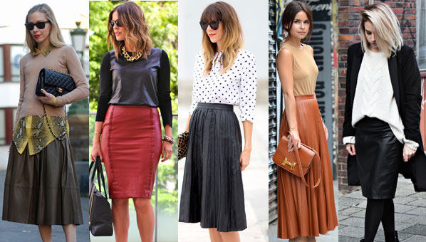 Leather Skirts | Long Leather Skirt Trend | Leather Pencil Skirts